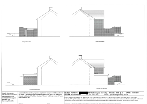 Existing and proposed side elevations